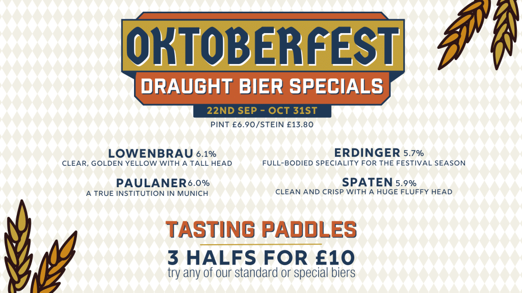 The Bierkeller Oktoberfest Bier Specials