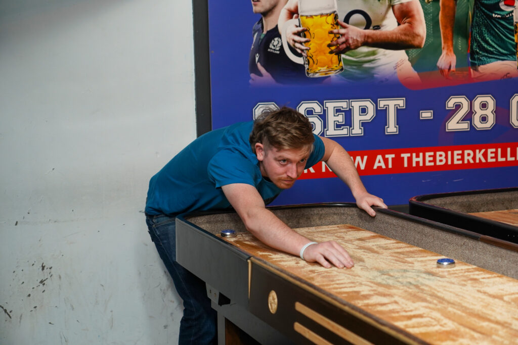 shuffleboard at The Bierkeller