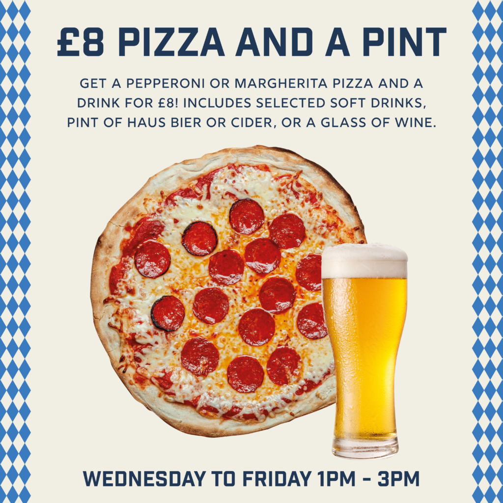 £8 pizza and pint